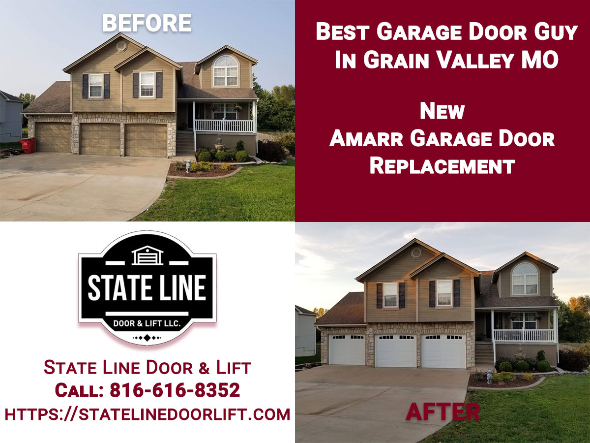 Amarr carriage door installation in Grain Valley MO
